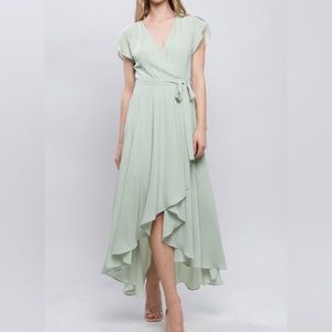Ruffle Maxi Sage Dress